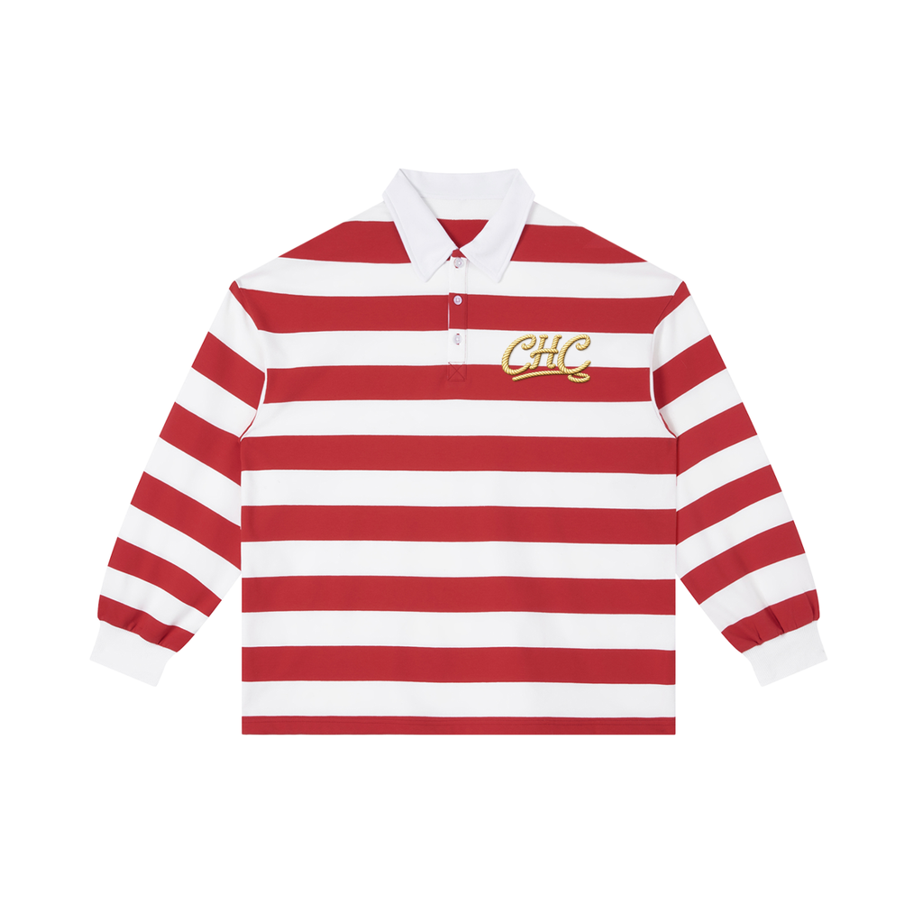 Color Block Stripe Polo Shirt