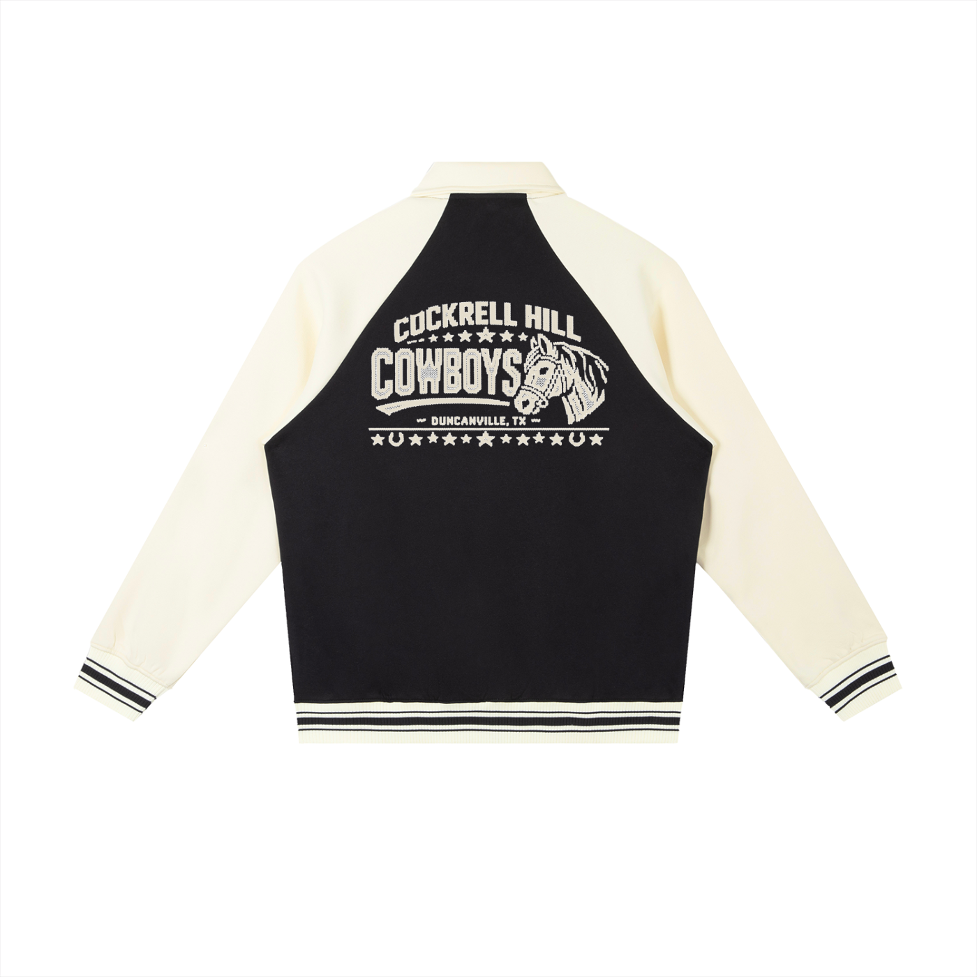 Contrast Raglan Sleeve Baseball Jacket